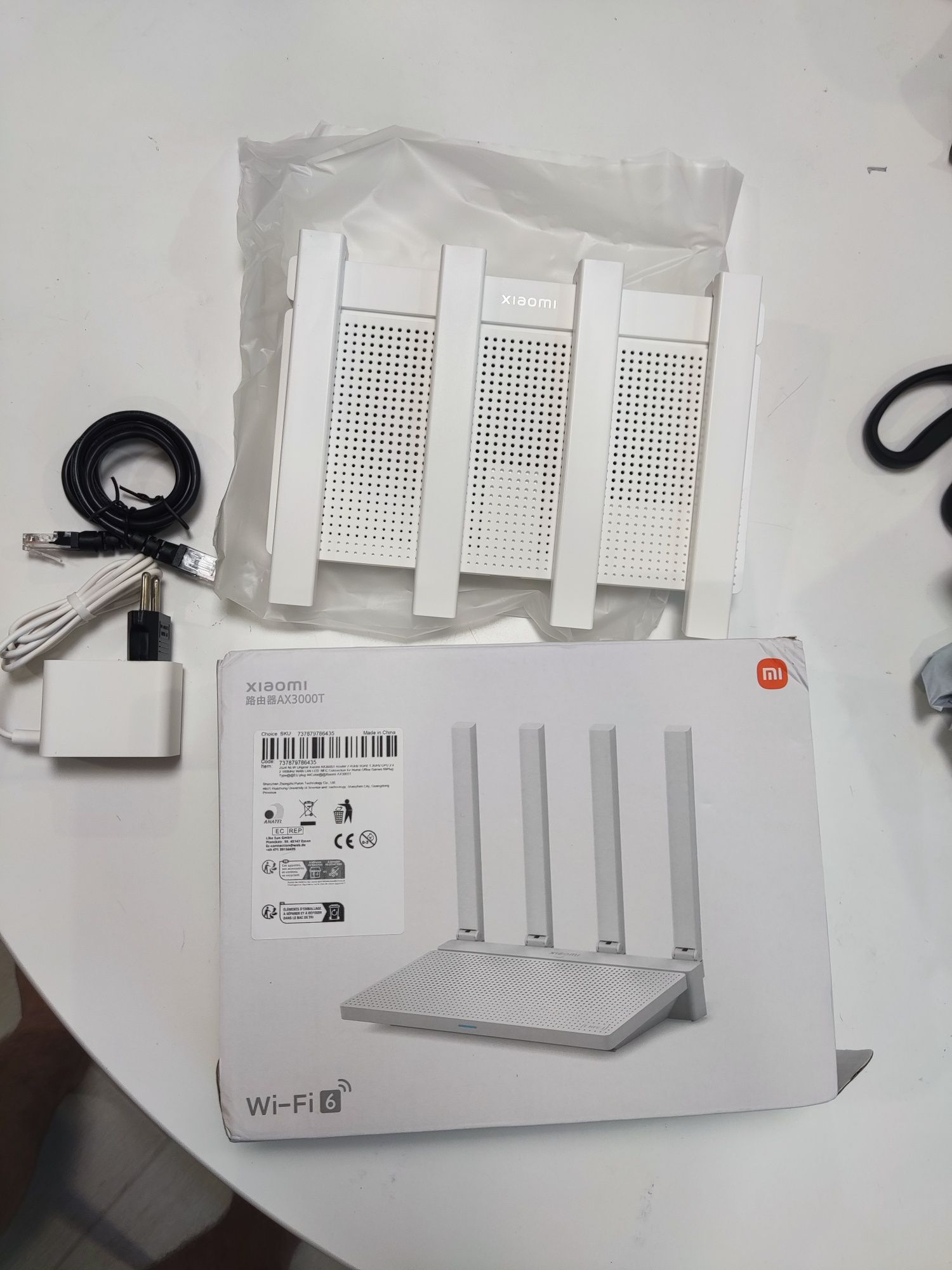 Маршрутизатор Xiaomi Router AX3000T Wi-fi 6, новий 1 Гбіт