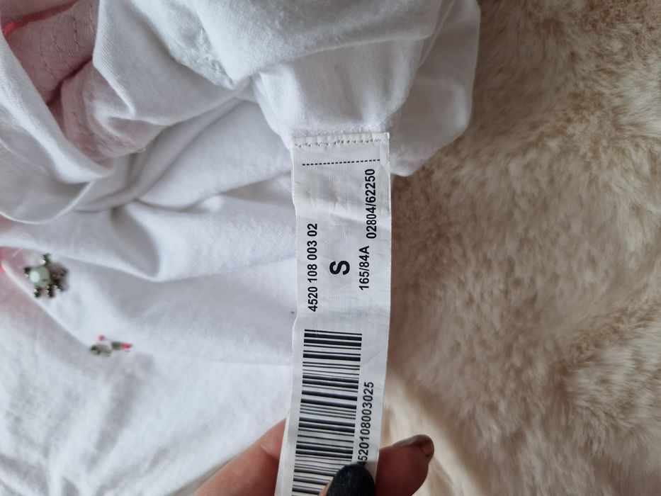 T-shirt na ramiączkach luźna bluzka biala S36