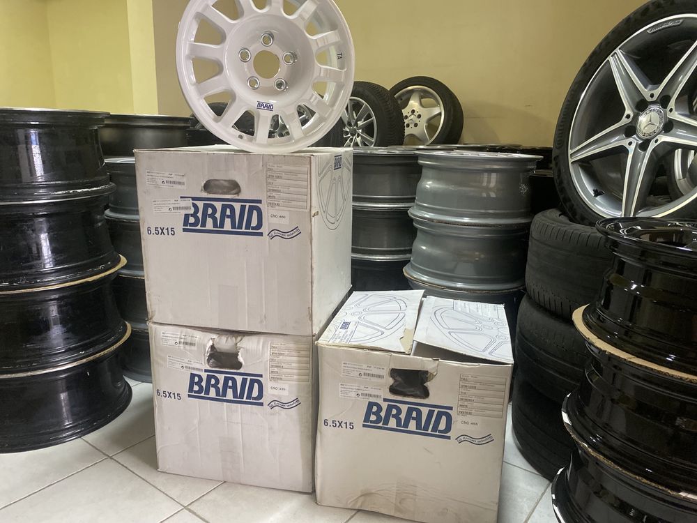 6 jantes Braid Full Race TA 15” 5x108 6,5” et31,5 Ford Fiesta R2