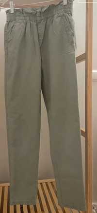 Spodnie dziewczęce zielone bawełniane Cool Club 152 cm jesien zima