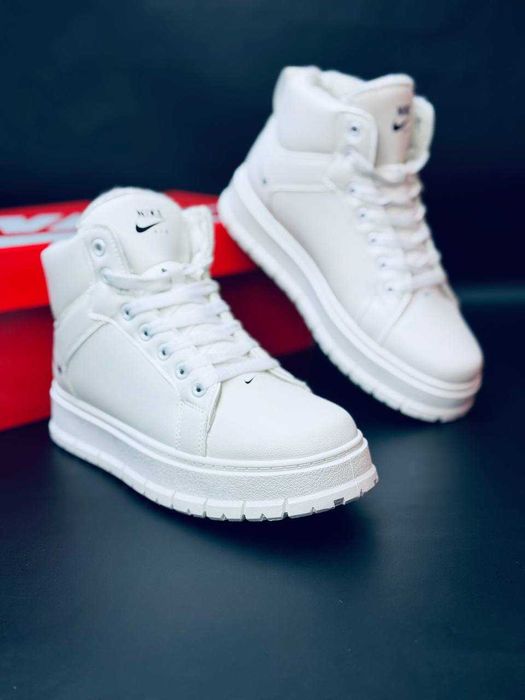 Женские зимние ботинки nike на меху натуральная кожа супер предложение