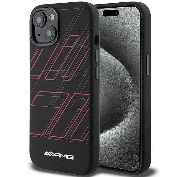 Etui AMG Silicone Large Rhombuses Pattern MagSafe na iPhone 15 Plus /