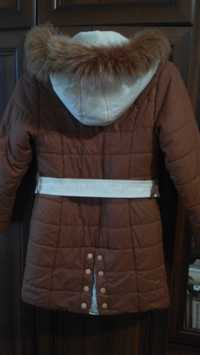 Куртка- пальто зимняя на 136- 140 см