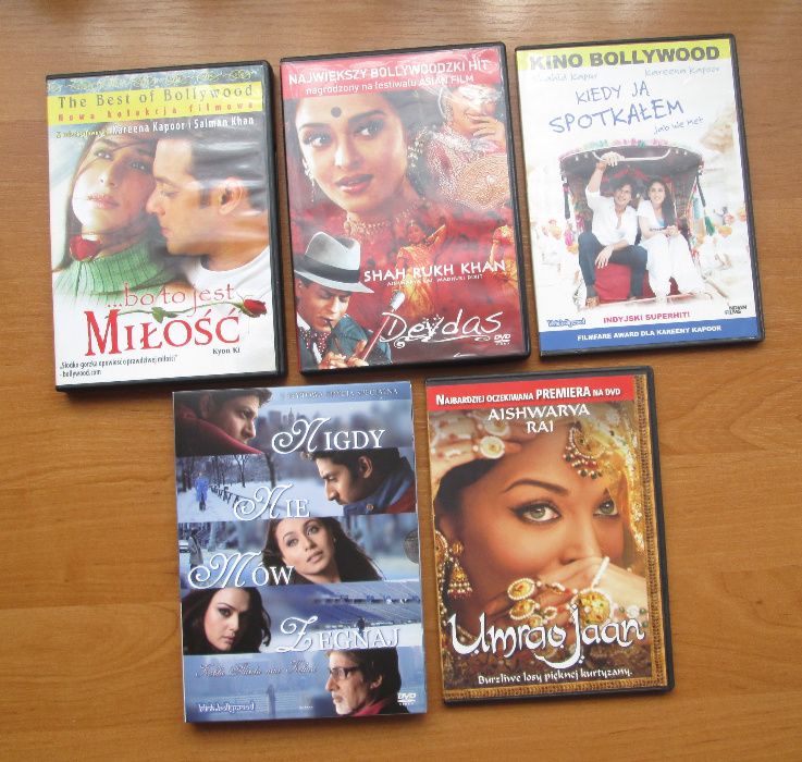 Zestaw 5 filmów DVD Bollywood