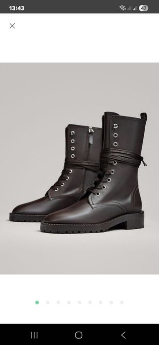 Черевики шкіряні massimo dutti