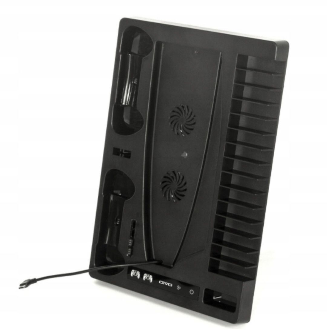 Stacja STAND Do PS5 Chłodząca Ładująca Stojak USB