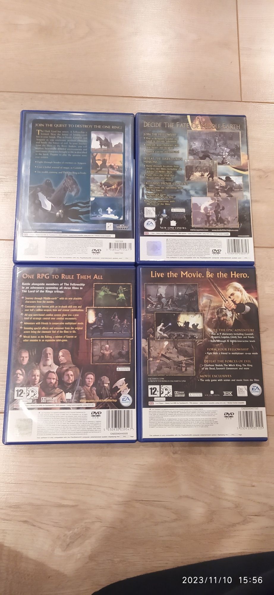 Kolekcja The Lord of the Rings x4 UK PAL PlayStation 2 Kompletne