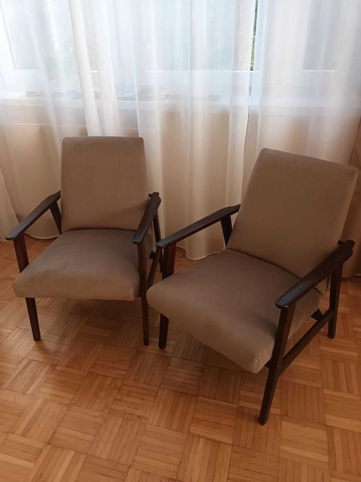 Fotel PRL po renowacji