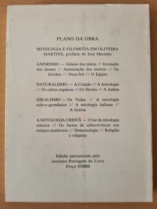 Livro "Sistema dos Mitos Religiosos" de Oliveira Martins