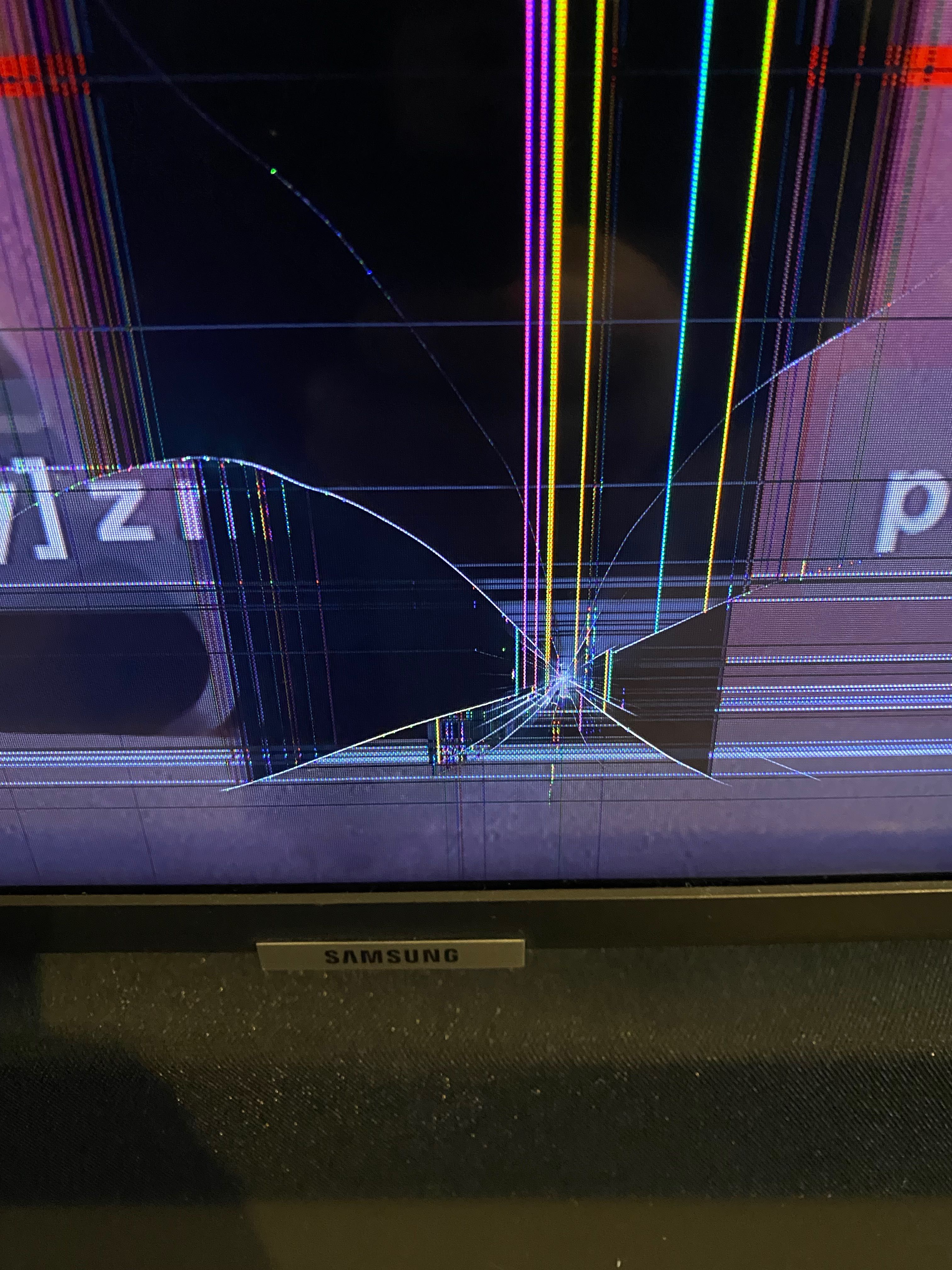 Smart tv Samsung 55 cali uszkodzony jak na zdjęciu