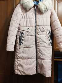 Зимове дуте пальто 46 розміру.