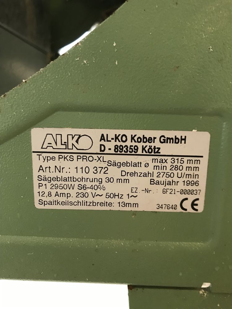 Pila formatowa ALKO z wozkiem 3kw 230v Szczytno