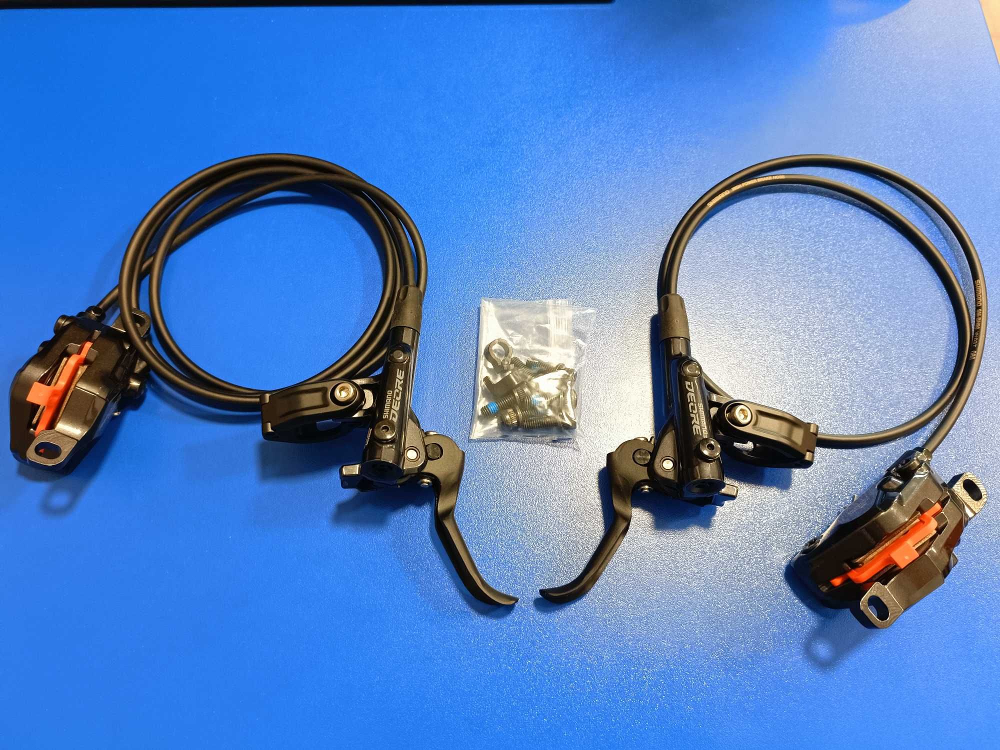 Тормоз гидравлический Shimano Deore M6100 передний+задний/Адаптеры