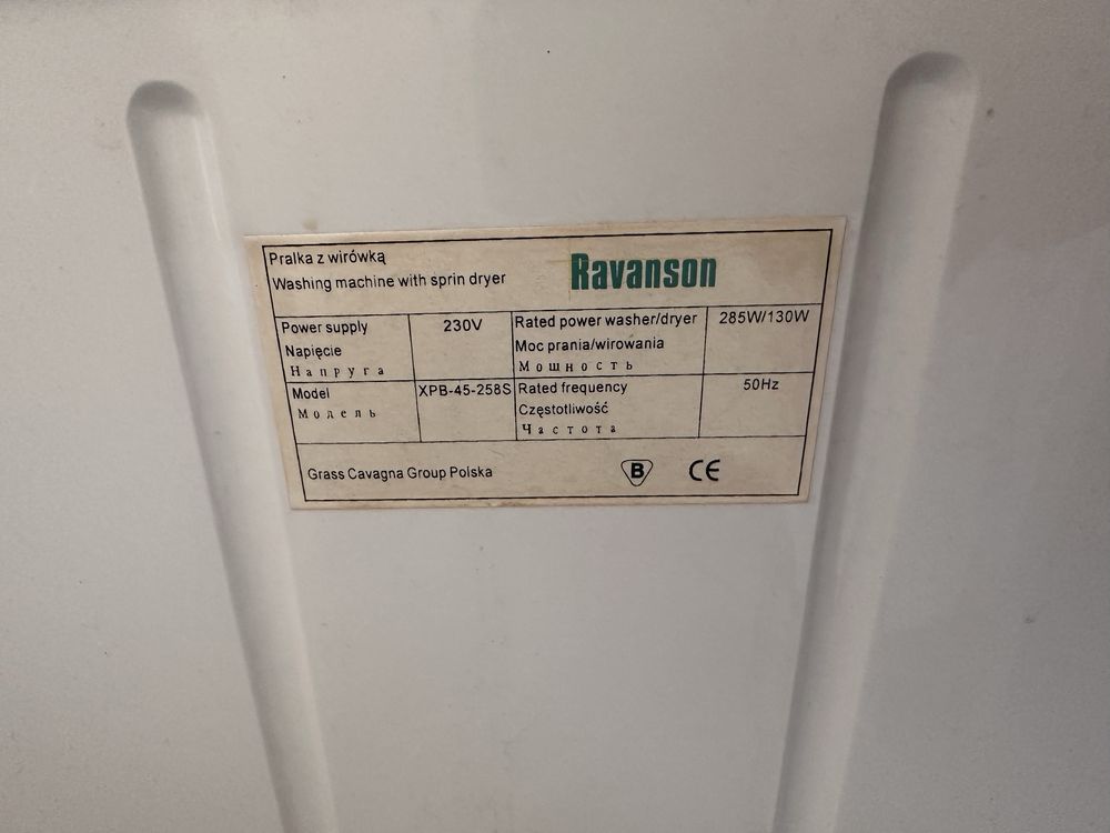 Pralka Ravanson z wirówką