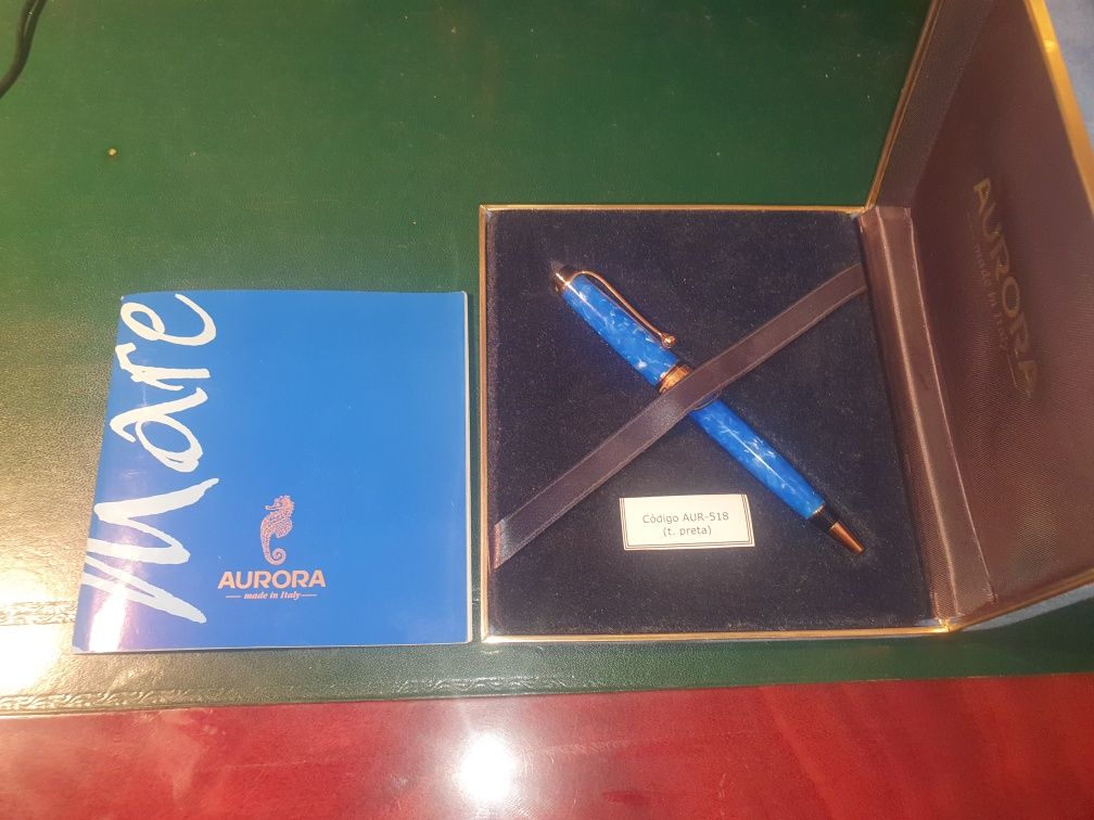 Caneta Aurora Mare Limited Edition Blue Ballpoint Pen Aur-518