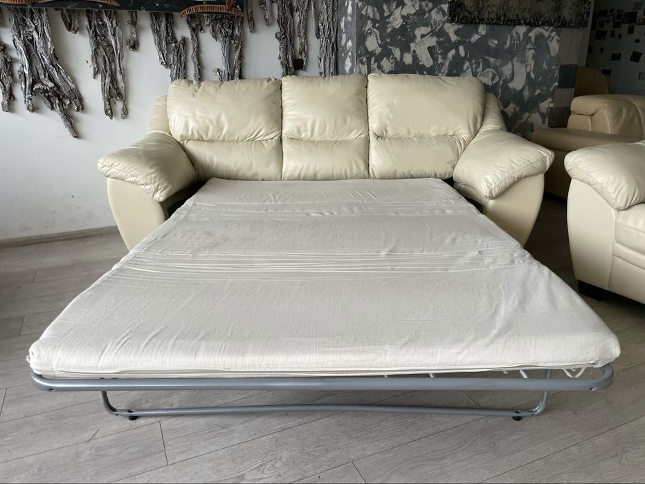 Шкіряний роздиван 3-ка + 2-ка + крісло  VERO (Польща)Стан ідеальний.