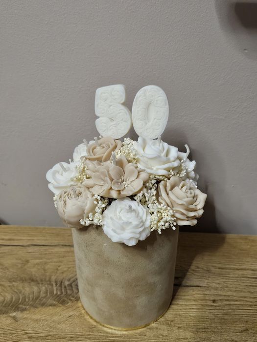 Flower box z wosku sojowego