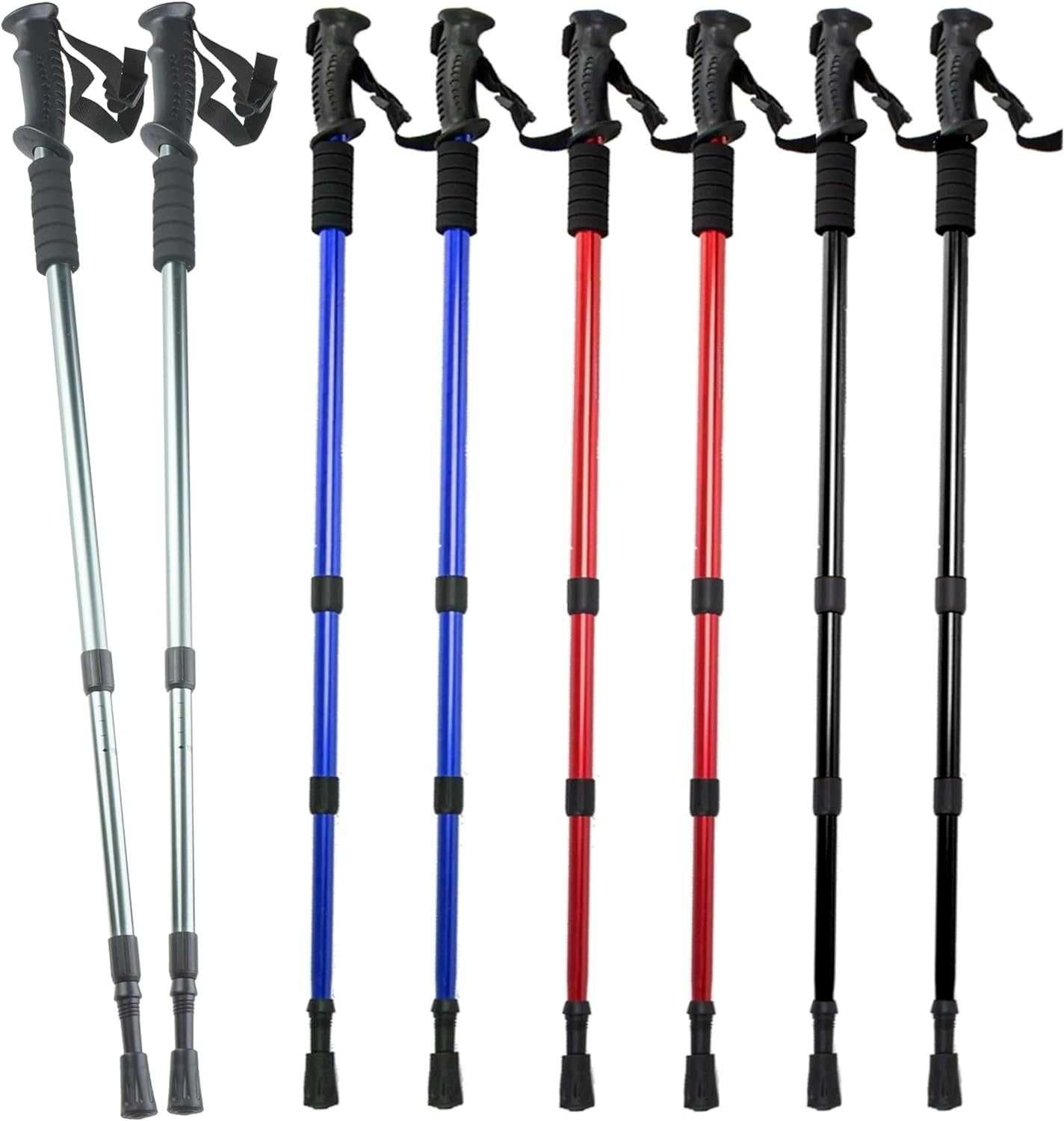 Regulowane kijki do Nordic Walking, para z teleskopem 64 cm-135 cm