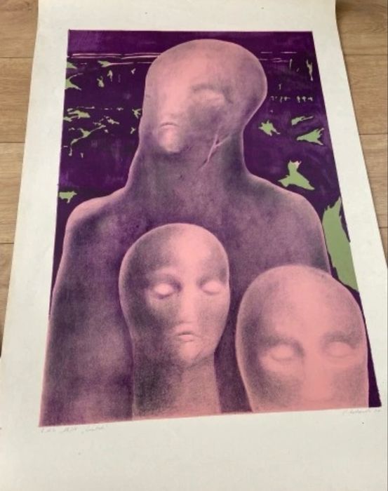 Grafika H.Laskowski z lat 70-tych sygnowana/numerowana