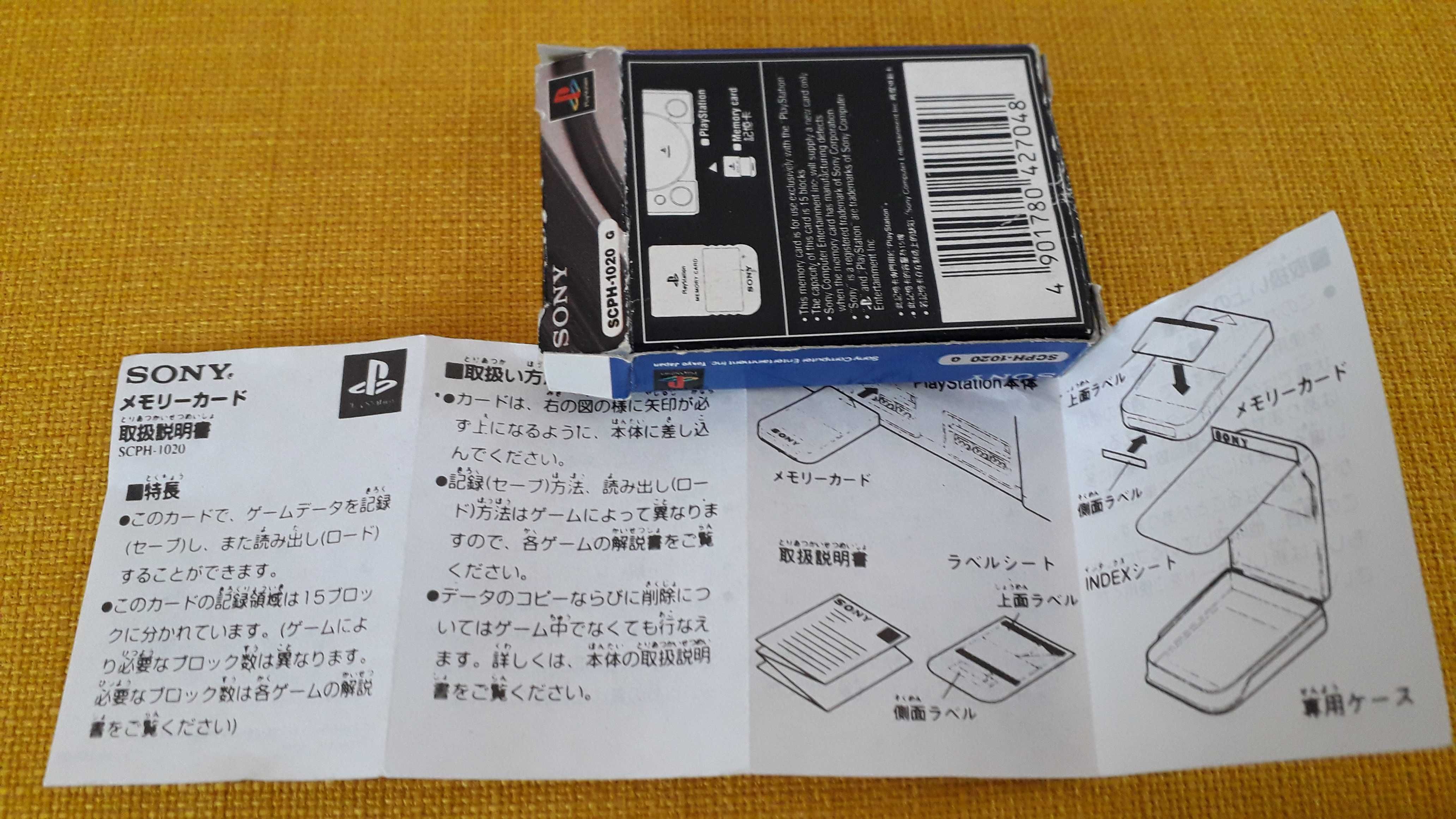 Memory Card do PSX / PlayStation / PSOne / oryginalne + pudełeczka