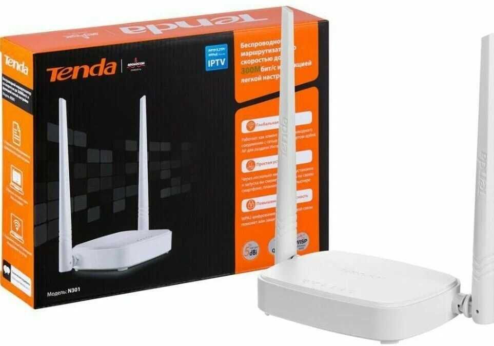 Wi-Fi роутер TENDA N301 новый