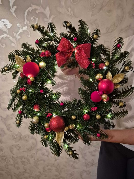 Різдвяний вінок на двері  “Класичне свято”