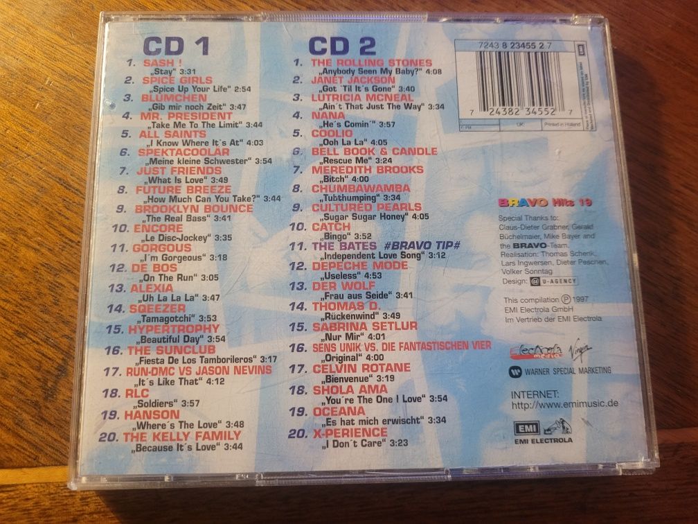 CD x 2 Bravo Hits vol.19 Warner 1997