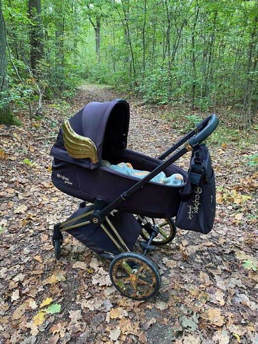 Zestaw cybex priam 2.0 jeremy Scott czarny złote skrzydła