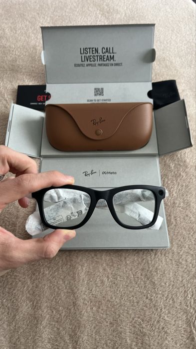 RAY-BAN META WAYFARER Clear/Graphite Green Transitions®