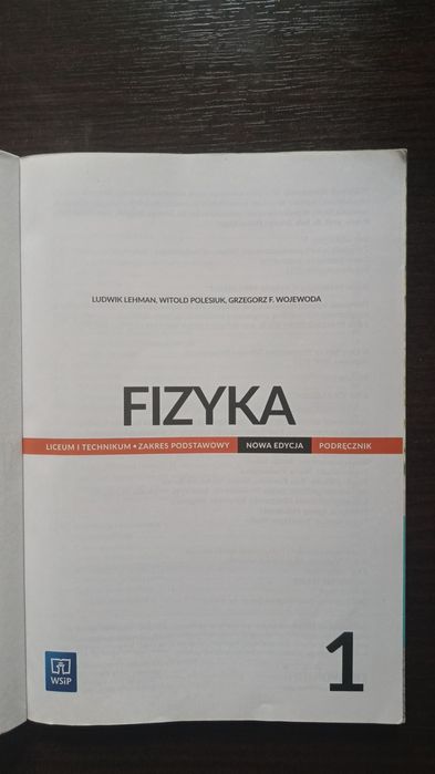 Fizyka 1. WSIP nowa edycja.