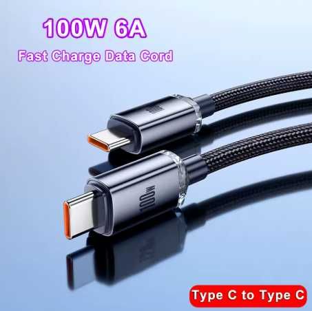 Cabo USB-C / USB-C 120w de carregamento rápido com 2 metros