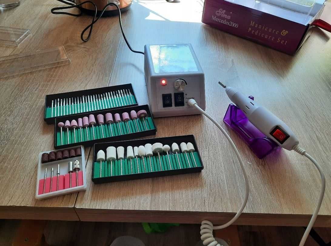 Frezarka do Paznokci Hybryda Manicure + Zestaw Frezów