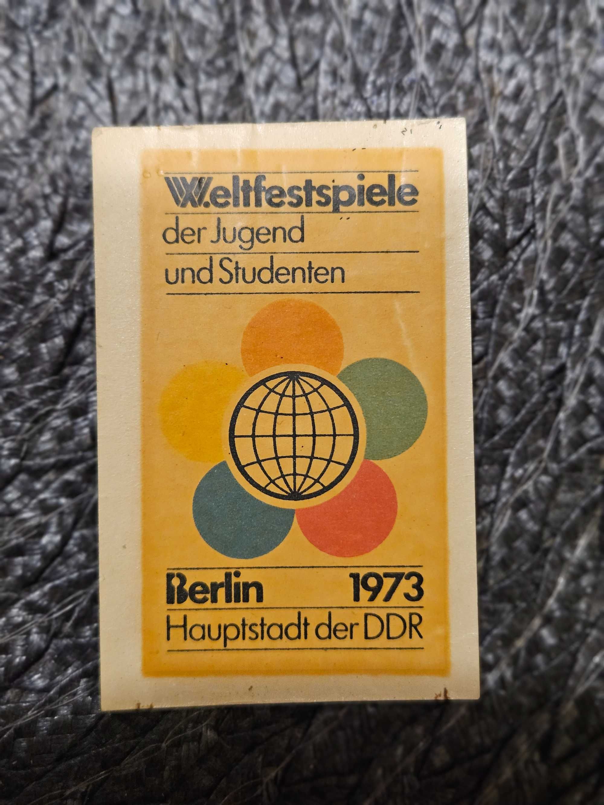 Światowy festiwal młodzieży i studentów Berlin 1973 wejściówka