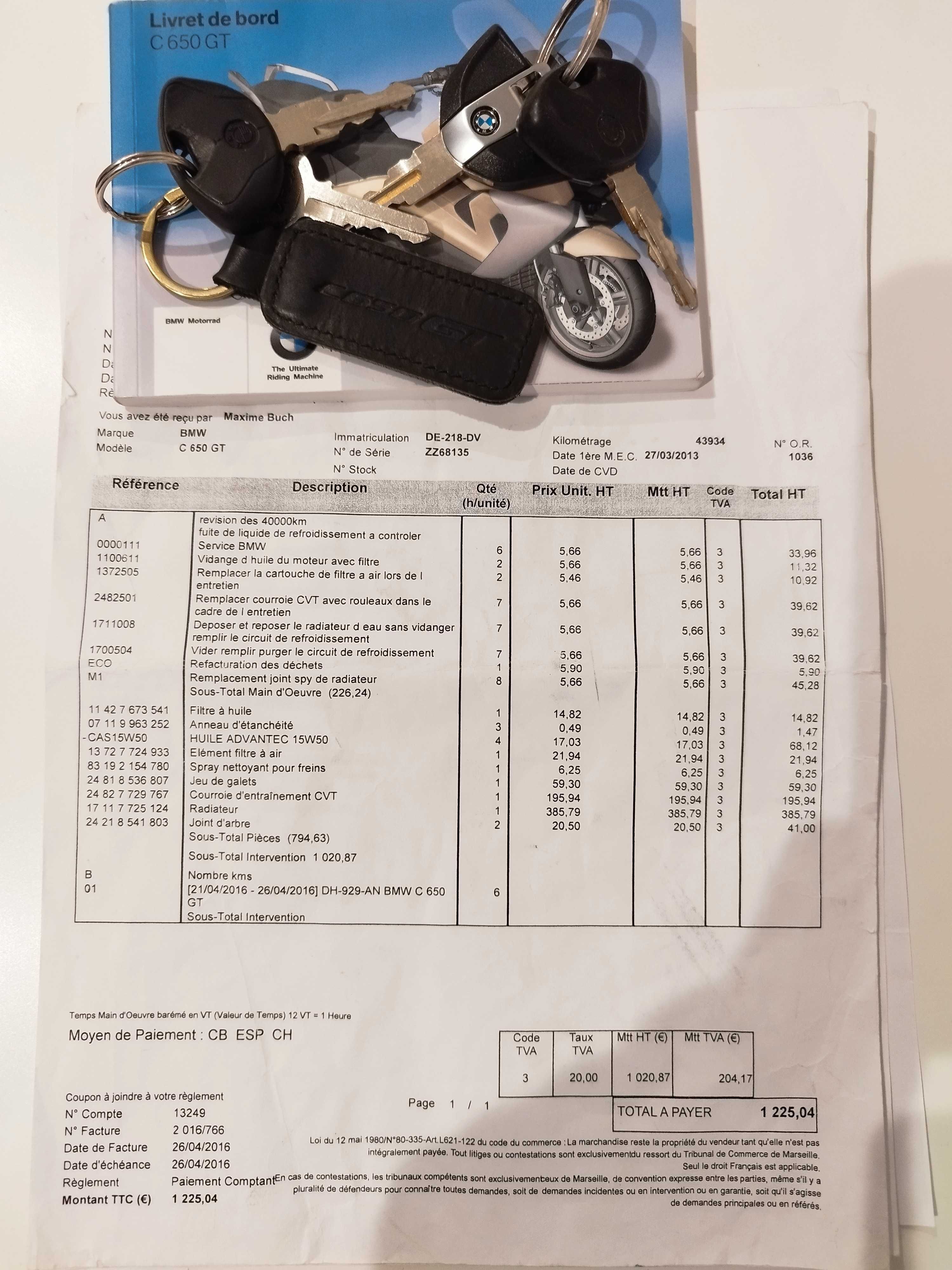 BMW C650gt 2013 57 tys.