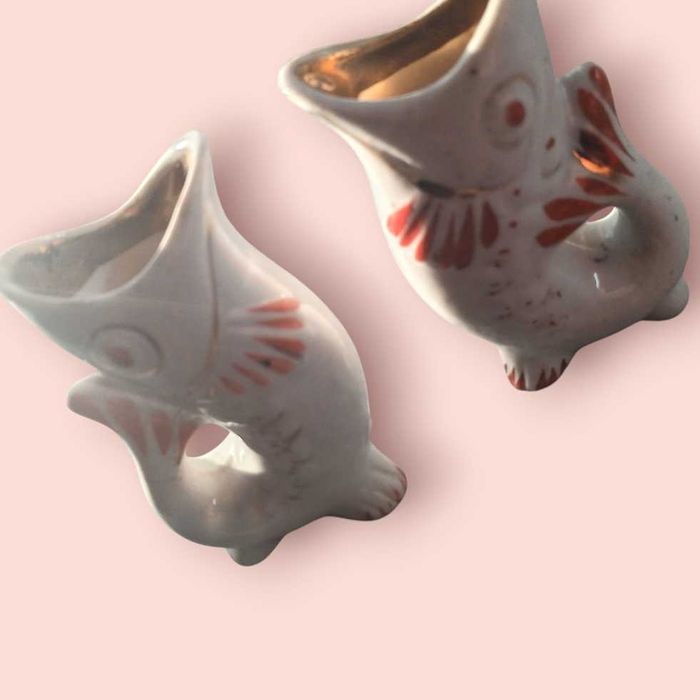 Фарфоровые рыбки от сервиза ссср 2 штуки