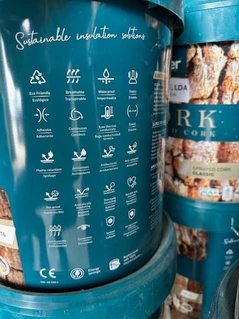 Cortiça para projetar Telhados e Paredes Cinza Claro