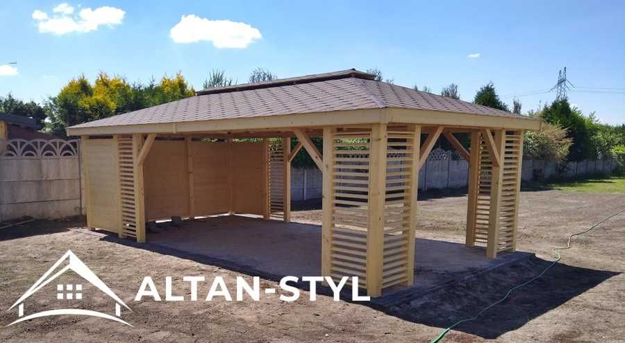 Altany, altanki, wiaty, altana ogrodowa MILENA 4x7,5m PRODUCENT