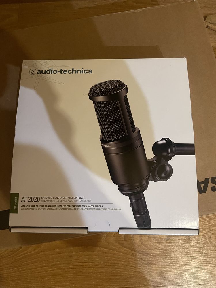 Mikrofon Audiotechnica 2020 ze statywem lamanym gravity i kablem