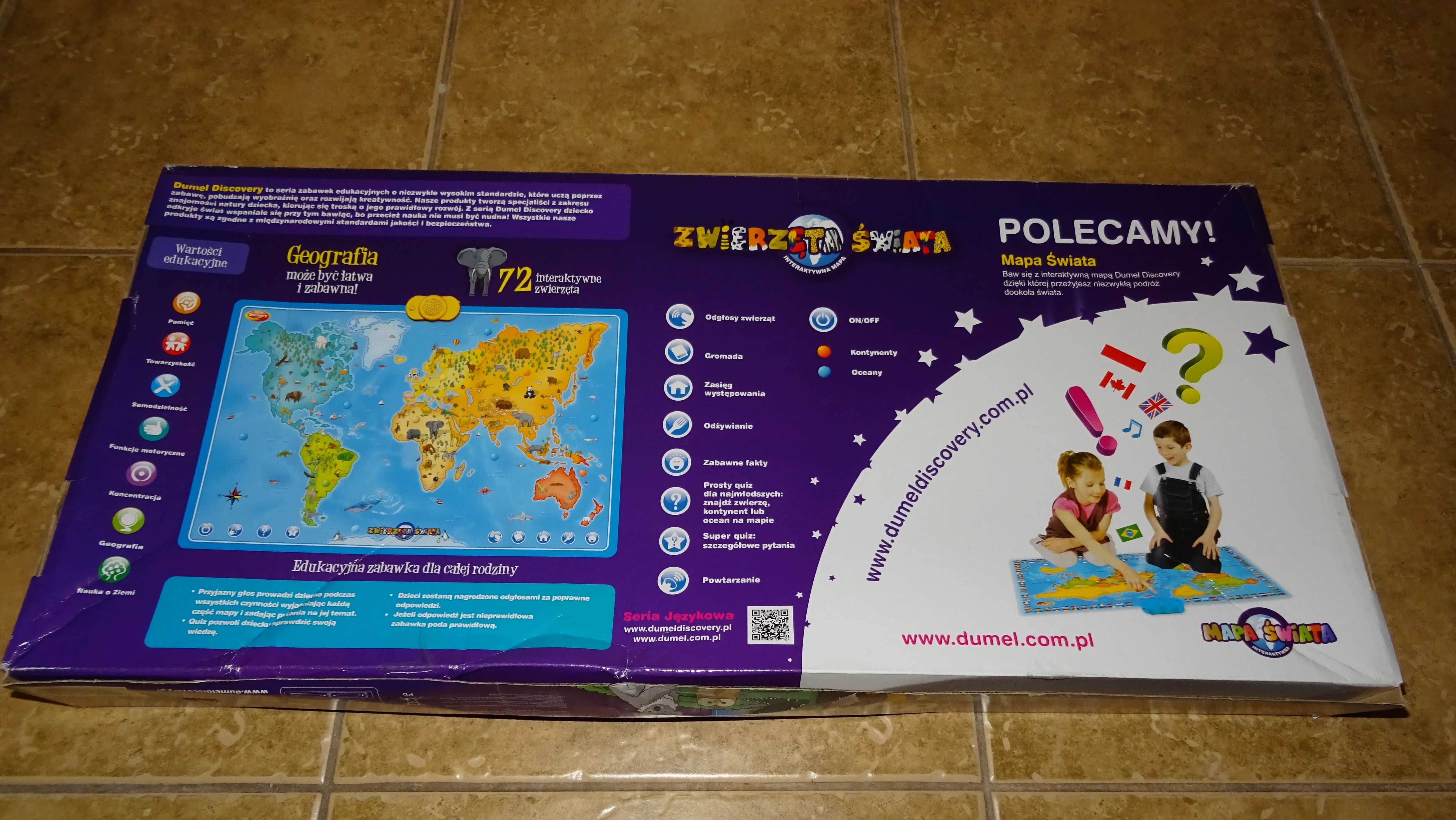 Dumel Discovery Mapa Zwierzęta Świata, interaktywna