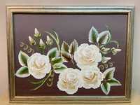 Obraz ręcznie malowany kwiaty