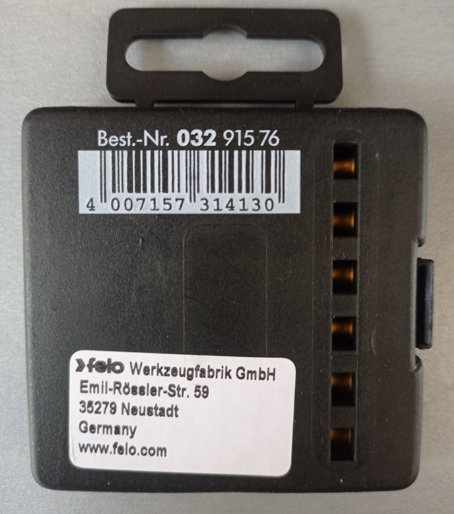 Набір біт Felo 03291576 TiN E6,3 биты PZ1 PZ2 PZ3 PH1 PH2 PH3 50мм