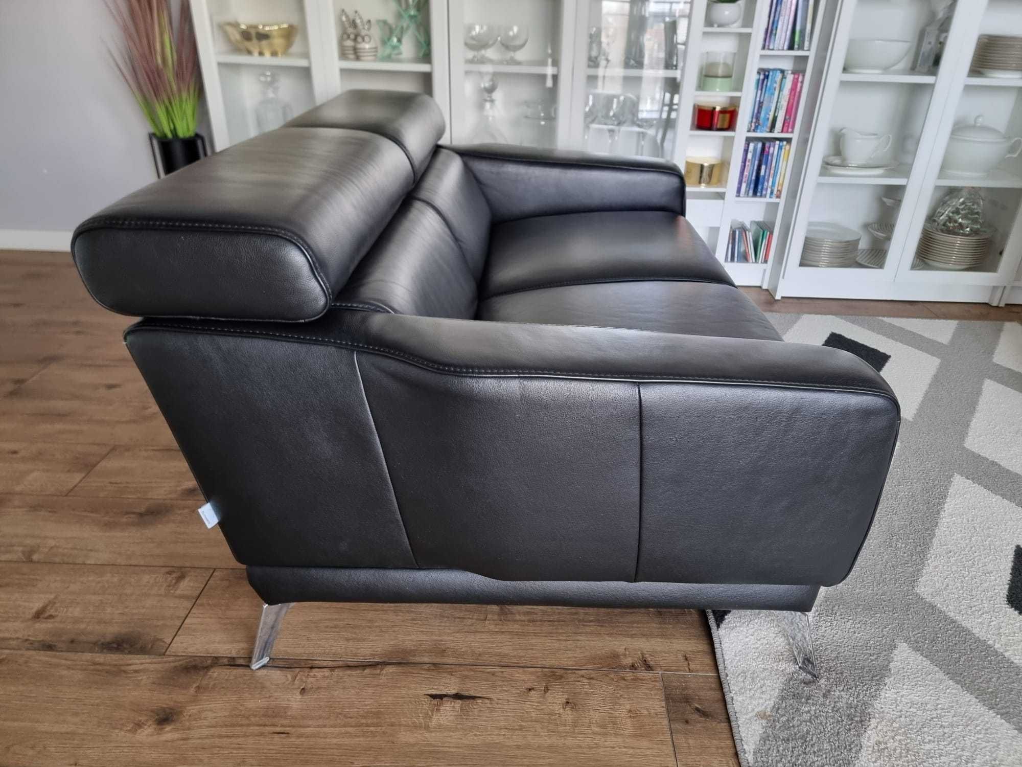 Sofa dwuosobowa skóra naturalna