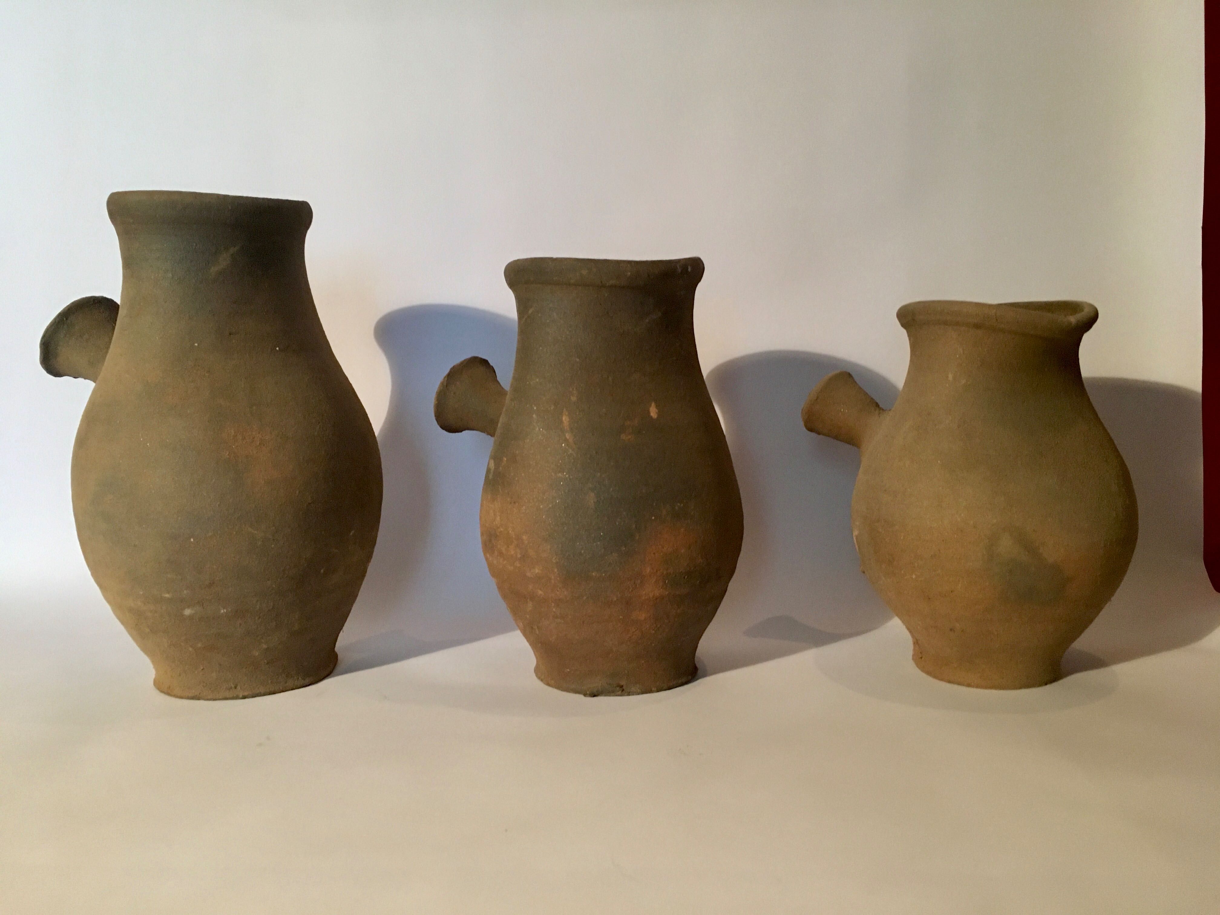 TERRACOTA - 3 potes muito antigos - 20 / 18 / 16 cm/s
