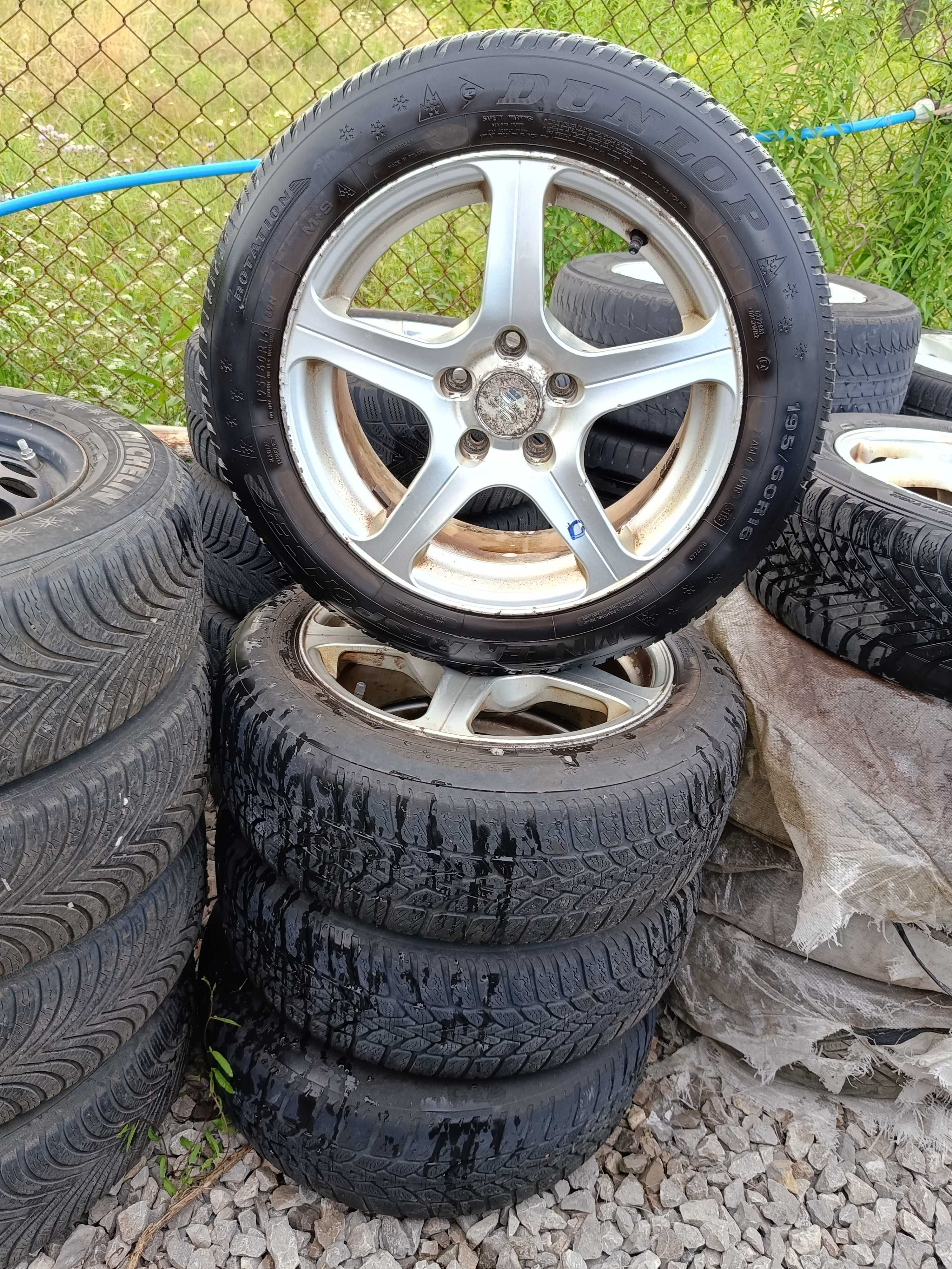 Koła felgi alufelgi 195/60/16 Dunlop Zima 5x108 Volvo Ford