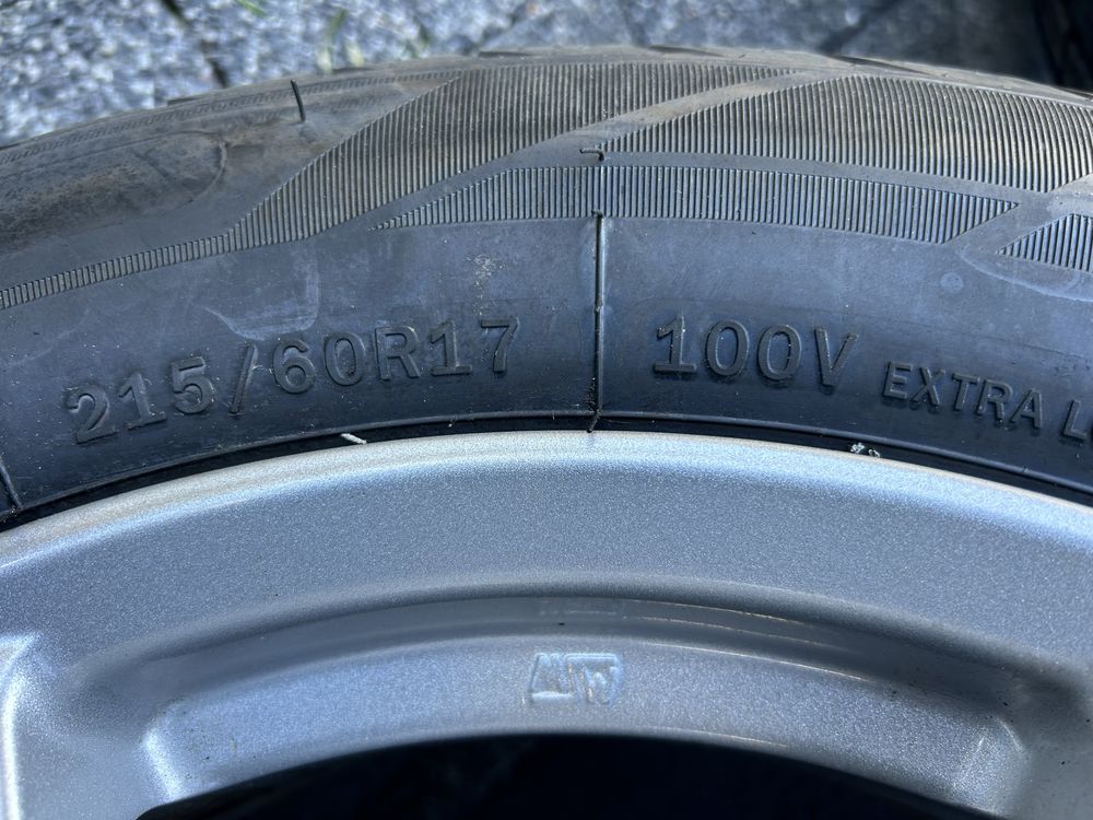 Koła Alufelgi 17” 5x108 Ford Peugeot itp Opony  215/60/17 Wielosezonow