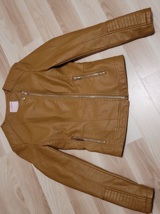 Skajka kurtka na wiosnę brązowa ramoneska 36 S