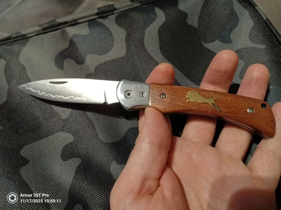 Nóż składany scyzoryk damast kozik kolekcja prezent