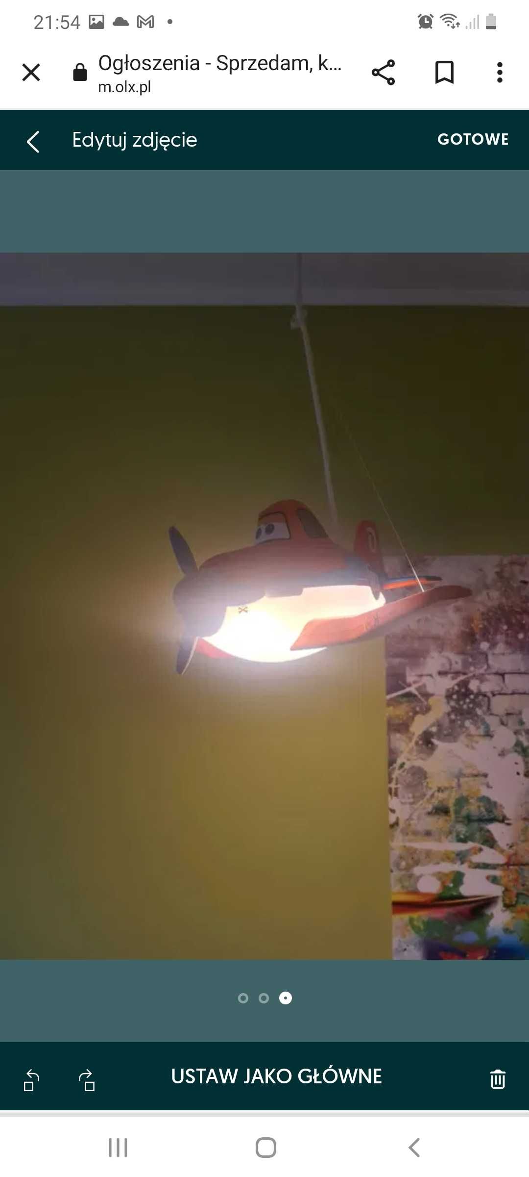 Lampa wisząca samolot