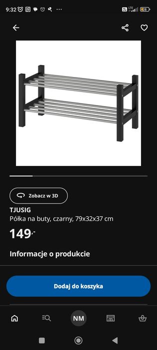 Półka na buty biała