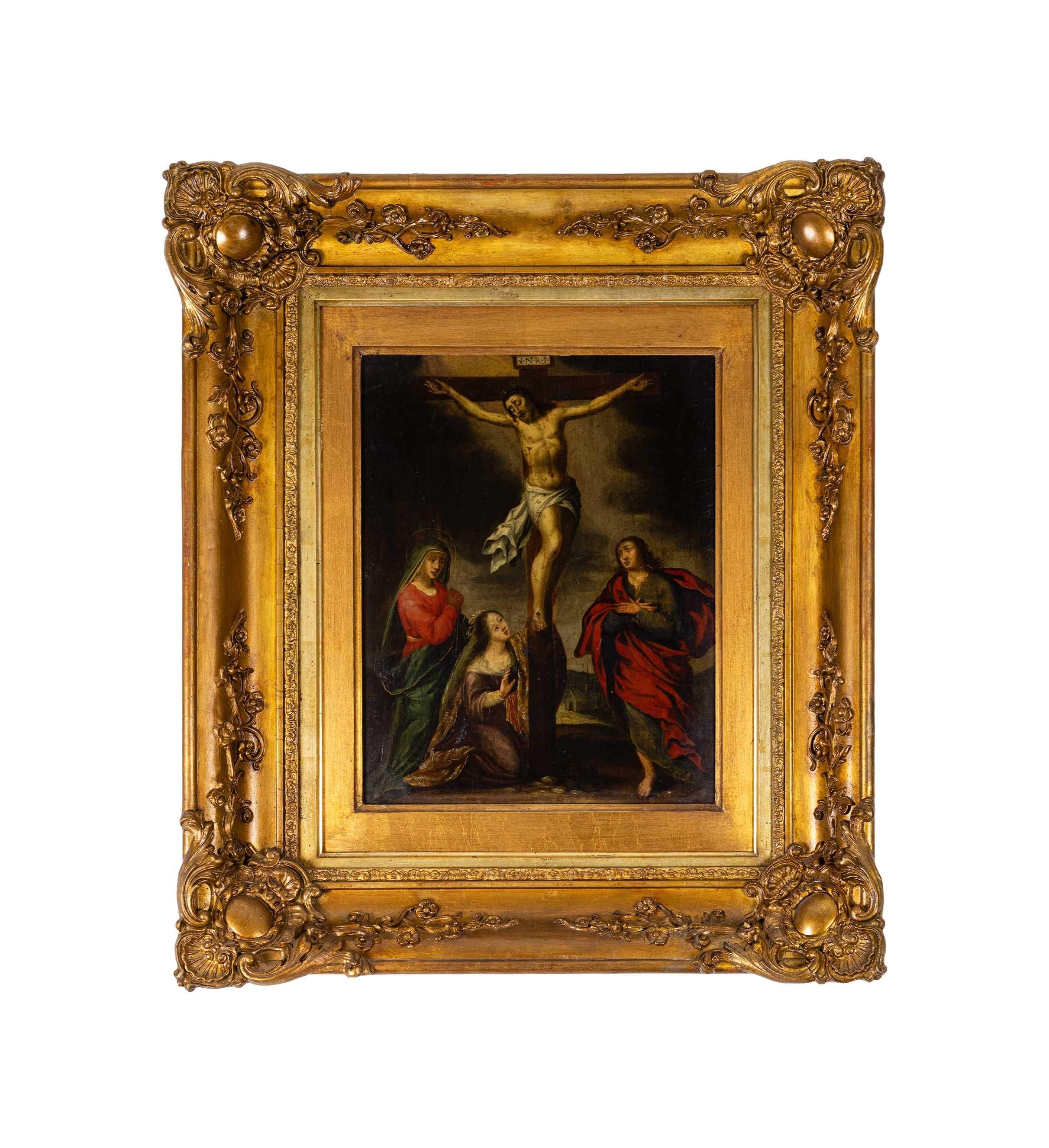 Pintura italiana Crucificação Cristo | século XVII